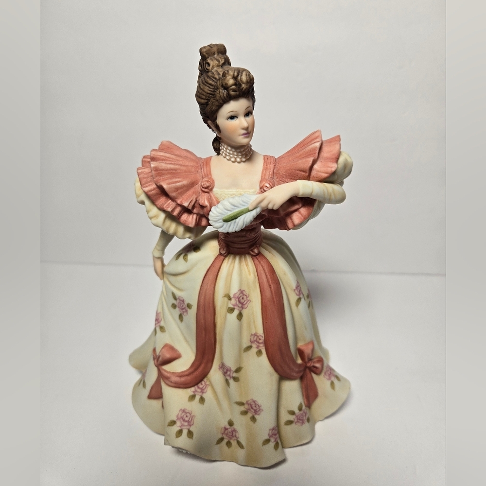 Lenox Porcelain Lady Figurine in Pink and Cream 8 1/2 Inches